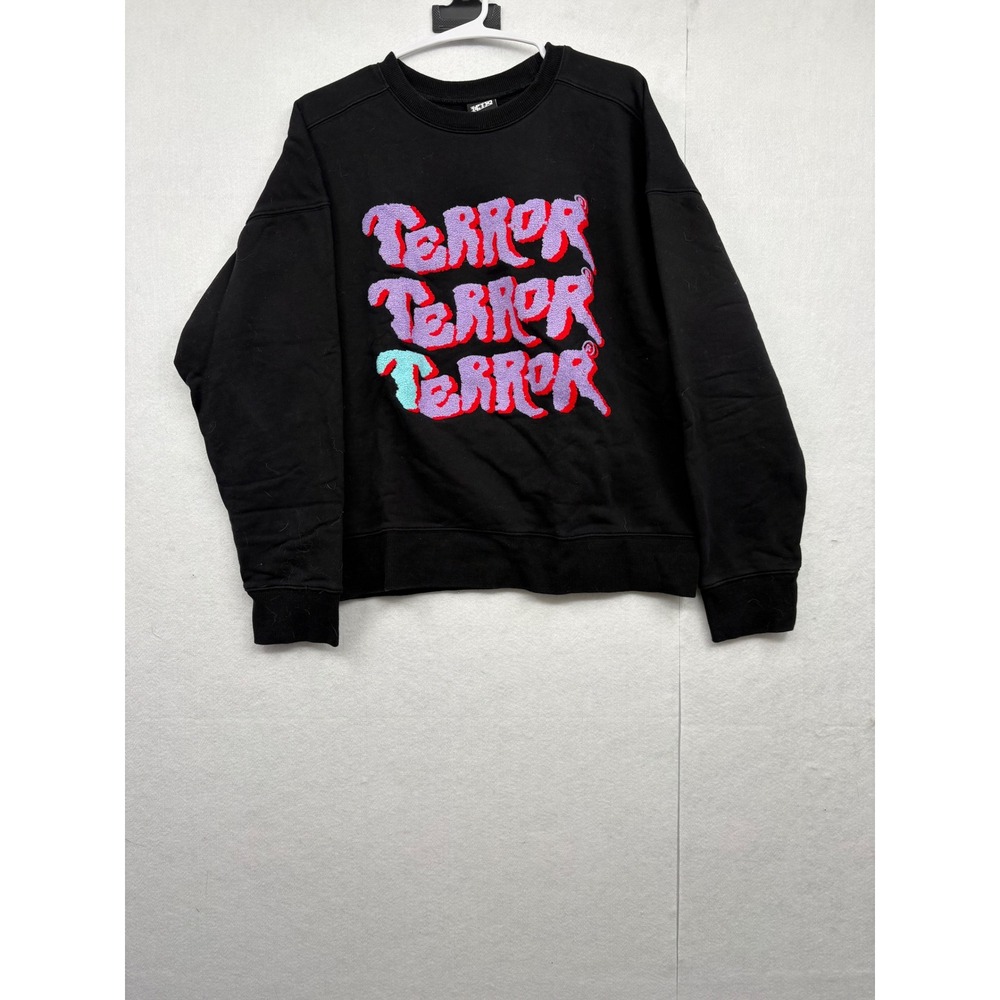 KTX Embroidered Crewneck Sweatshirt Black Size S TERROR TERROR TERROR